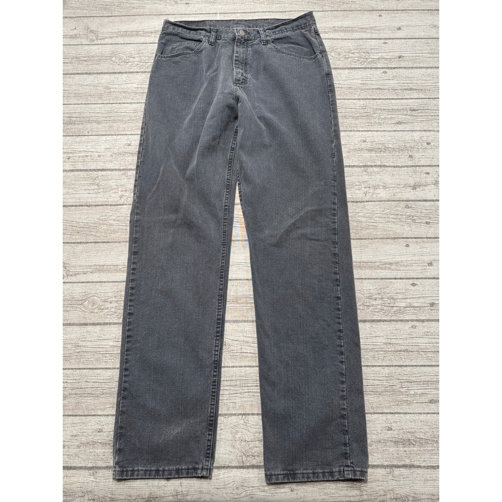 Vintage Wrangler Authentic Jeans Men's 34x34 Gray Straight Leg Relaxed Fit Denim